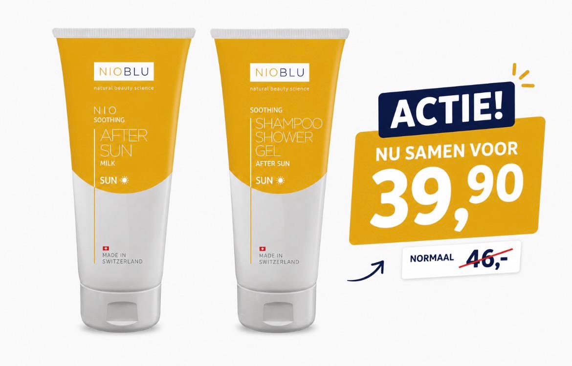 Duo Aftersun Milk en Aftersun Shampoo Showergel Nioblu